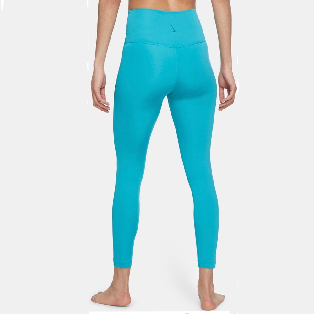 Nike | NWT Women's Yoga 7/8 Lurex Tights Aquamarine